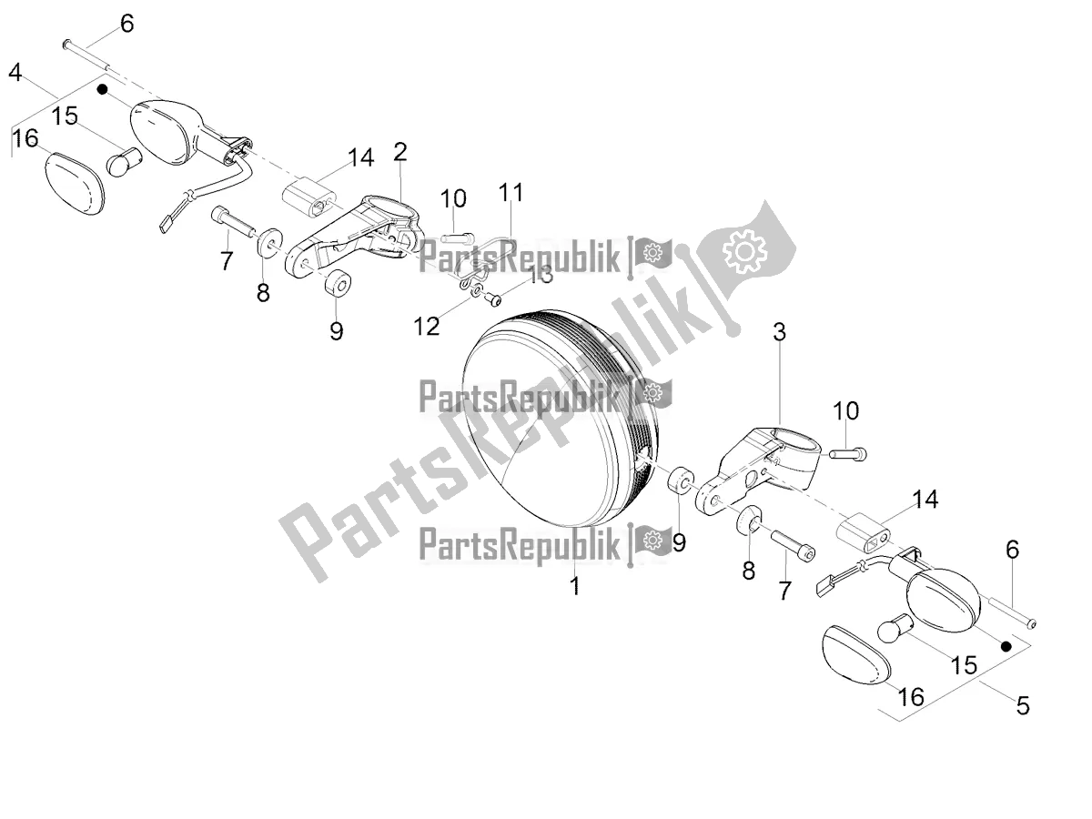 Tutte le parti per il Luci Anteriori del Moto-Guzzi V7 III Stone 