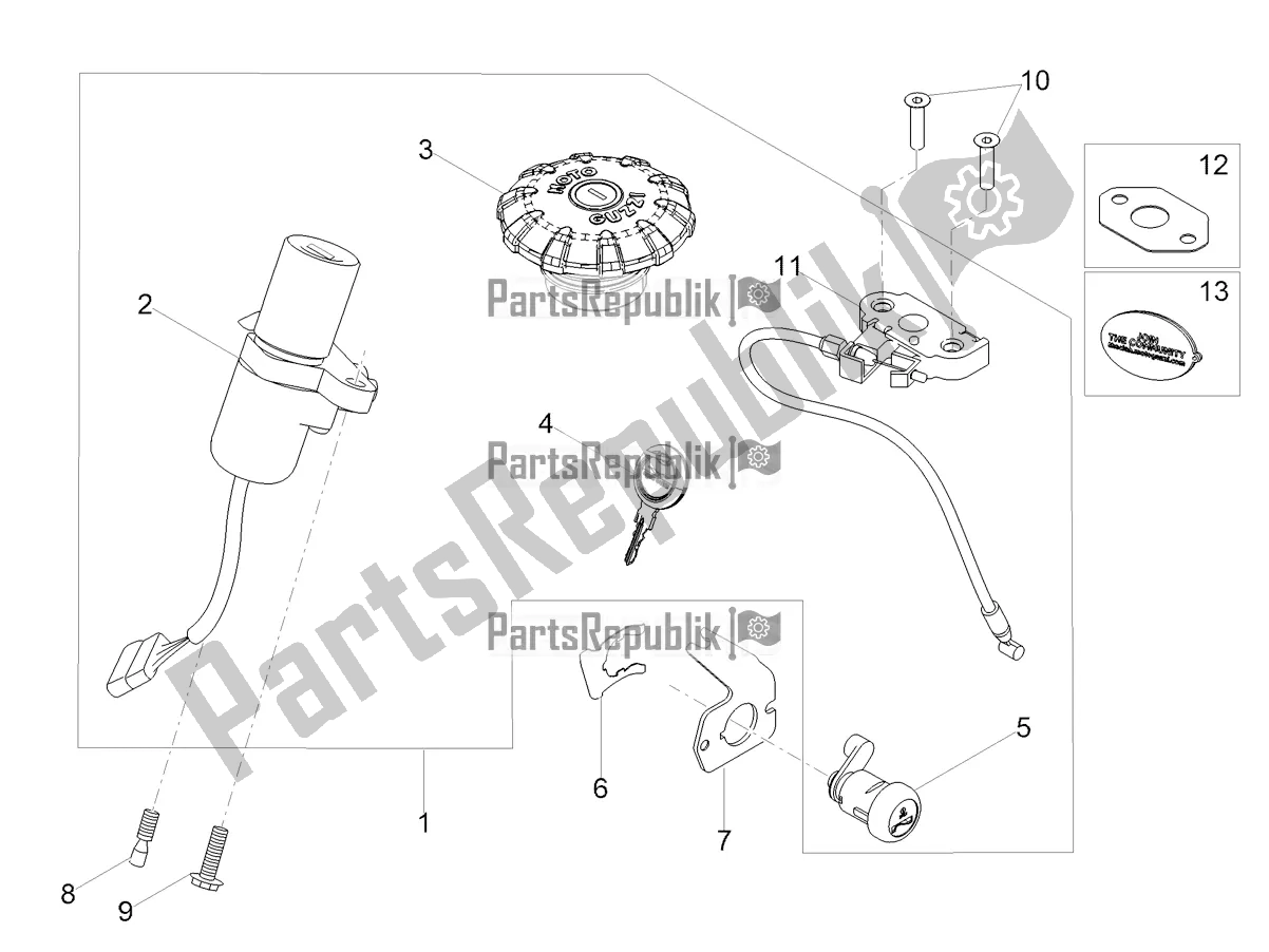 Toutes les pièces pour le Serrures du Moto-Guzzi V7 III Stone 