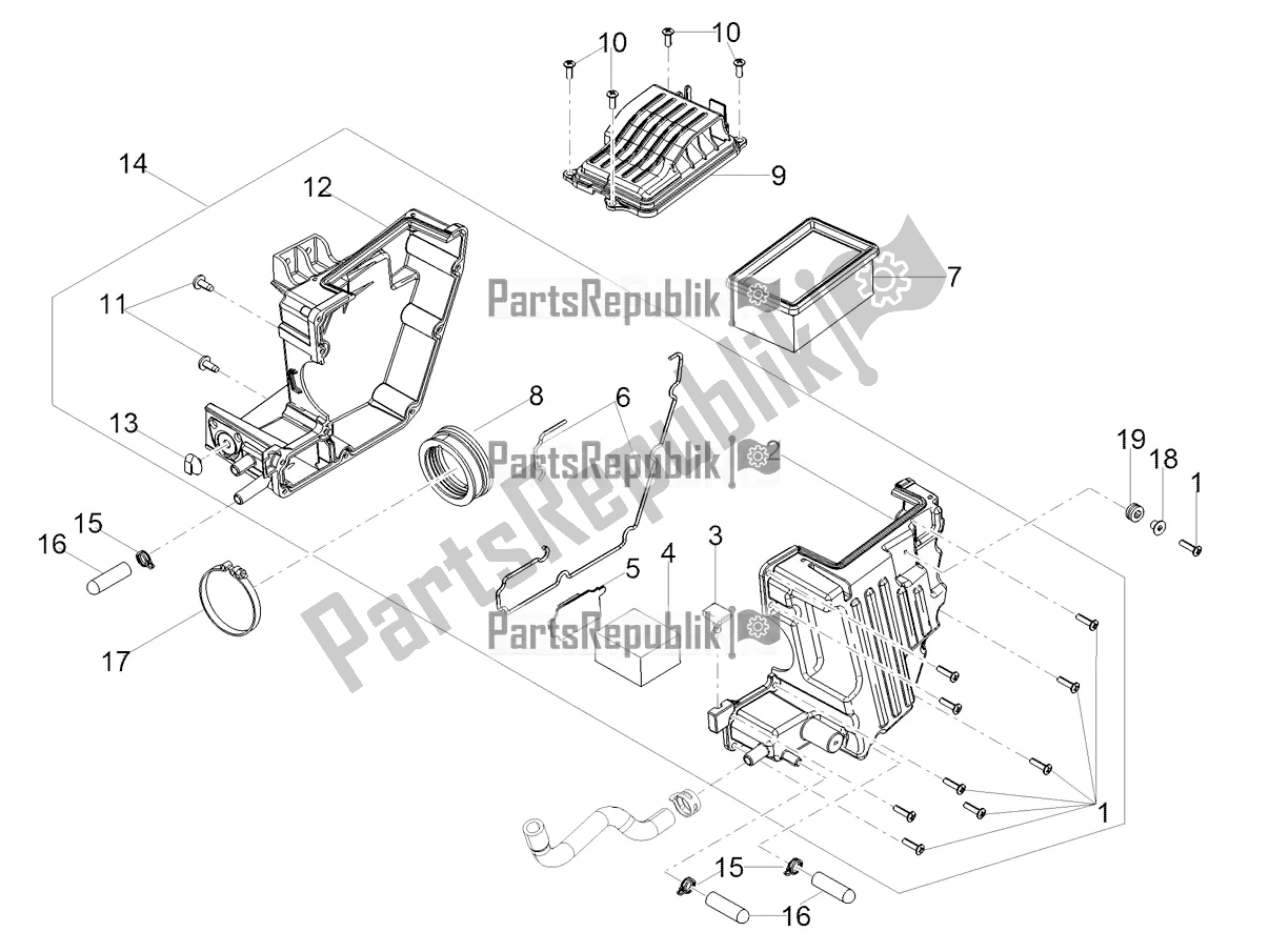 Tutte le parti per il Air Box del Moto-Guzzi V7 Special 850 2021