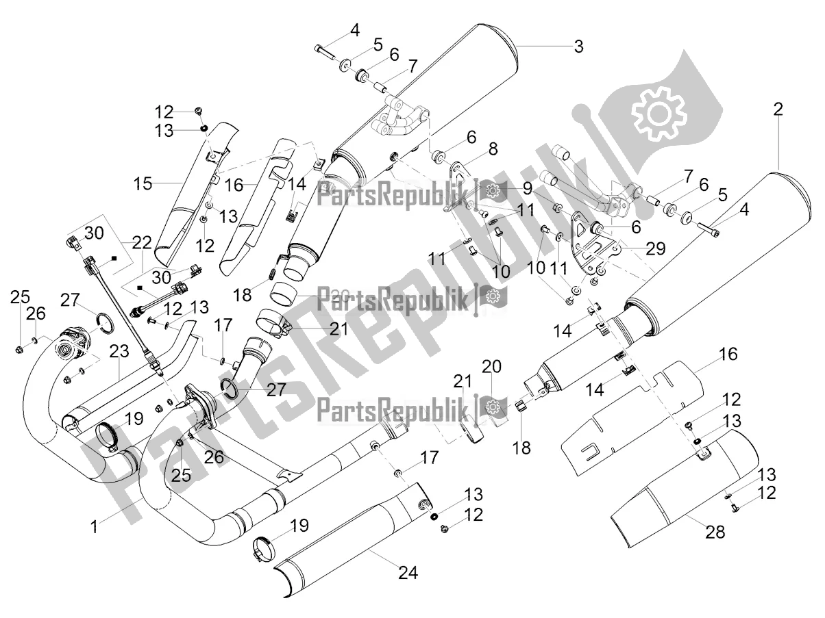 Toutes les pièces pour le Tuyau D'échappement du Moto-Guzzi V7 Special 850 2021