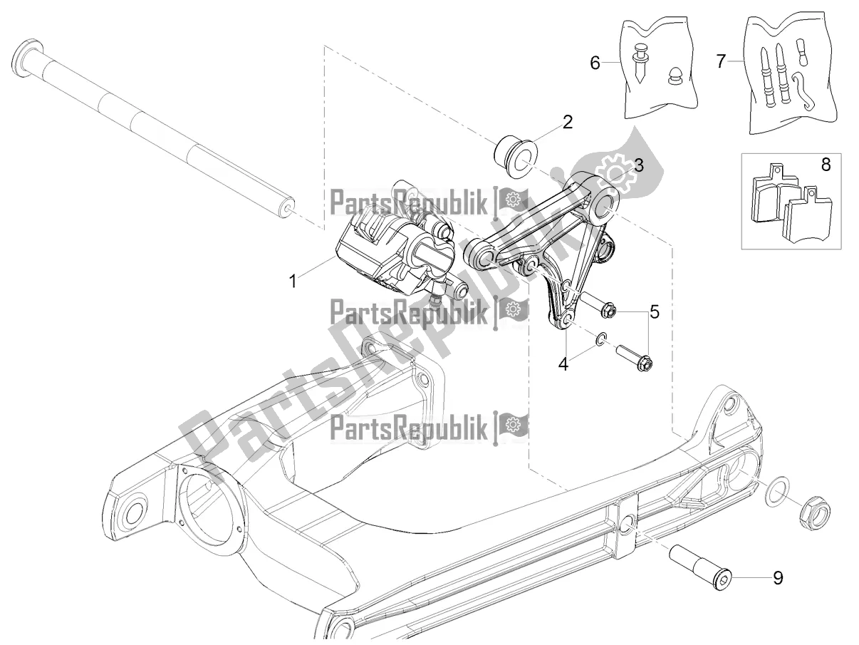 Toutes les pièces pour le étrier De Frein Arrière du Moto-Guzzi V7 Special 850 2021