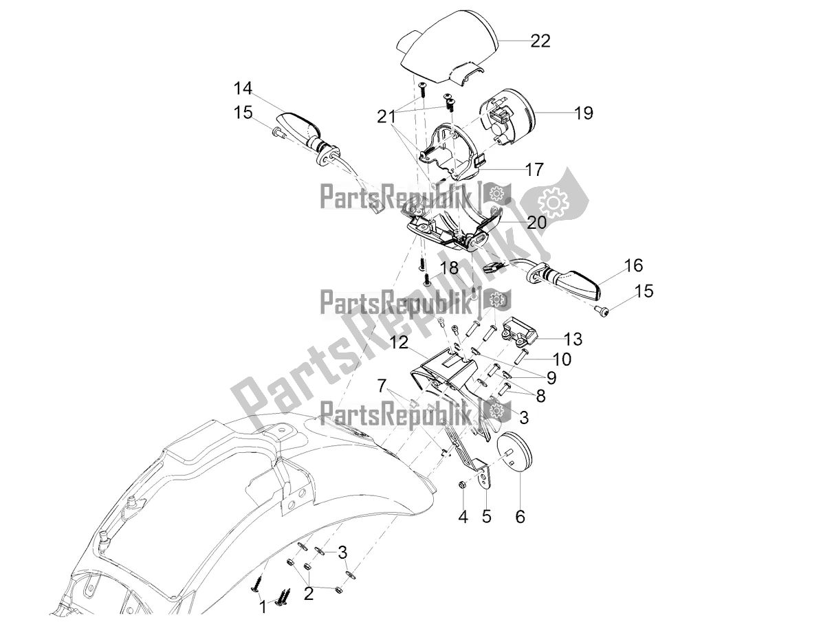 Toutes les pièces pour le Feux Arrière du Moto-Guzzi V7 Special 850 2021