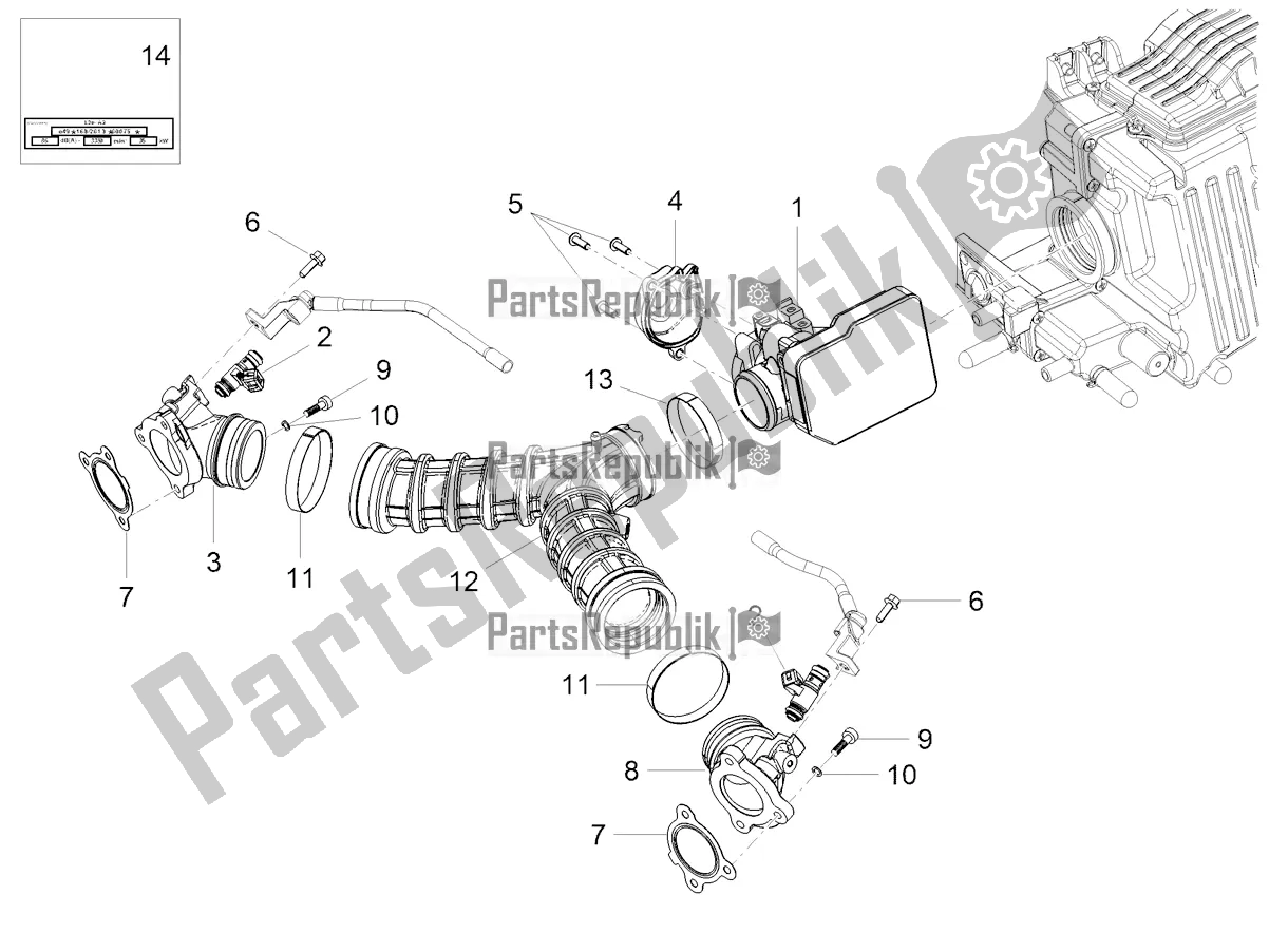 All parts for the Throttle Body of the Moto-Guzzi V7 Special 850 2021