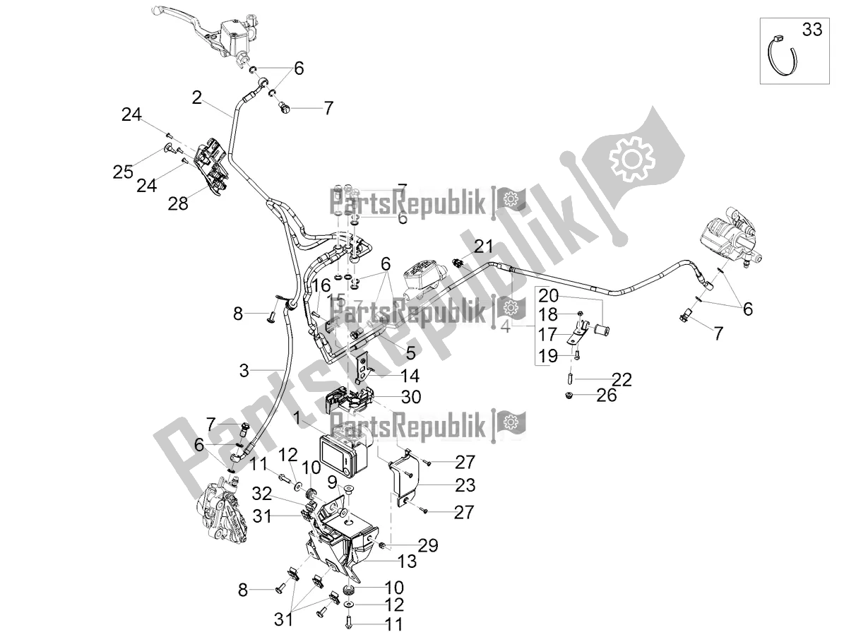 Alle onderdelen voor de Abs Remsysteem van de Moto-Guzzi V7 Special 850 2022