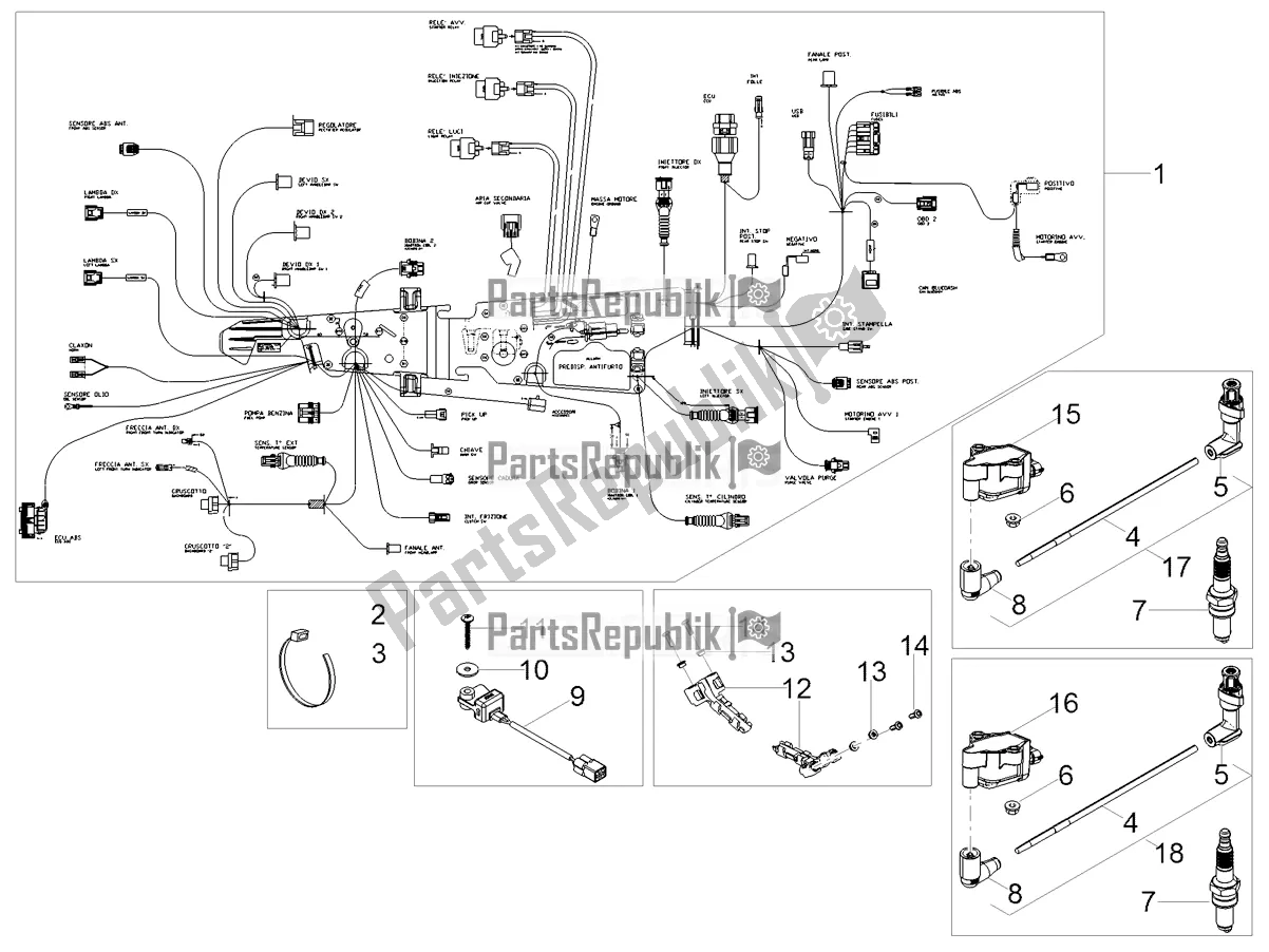 Todas as partes de Sistema Elétrico Central do Moto-Guzzi V7 Special 850 2022