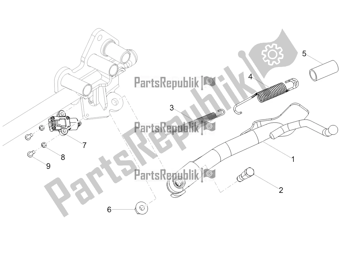 Toutes les pièces pour le Béquille Centrale du Moto-Guzzi V7 Special 850 2022