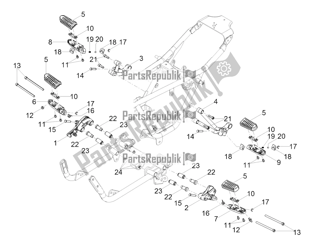 Toutes les pièces pour le Repose-pieds du Moto-Guzzi V7 Special 850 2022