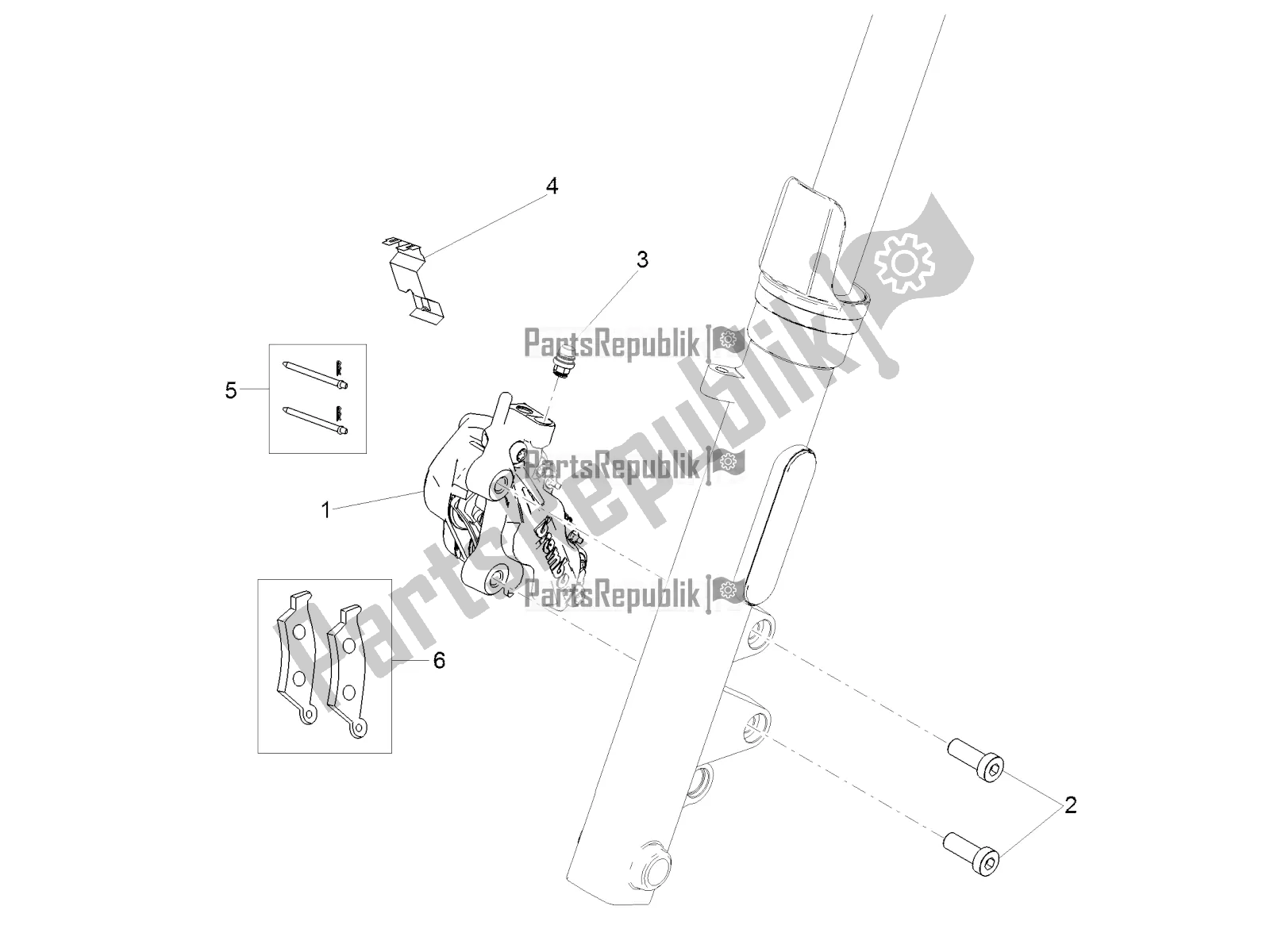 Toutes les pièces pour le étrier De Frein Avant du Moto-Guzzi V7 Special 850 2022