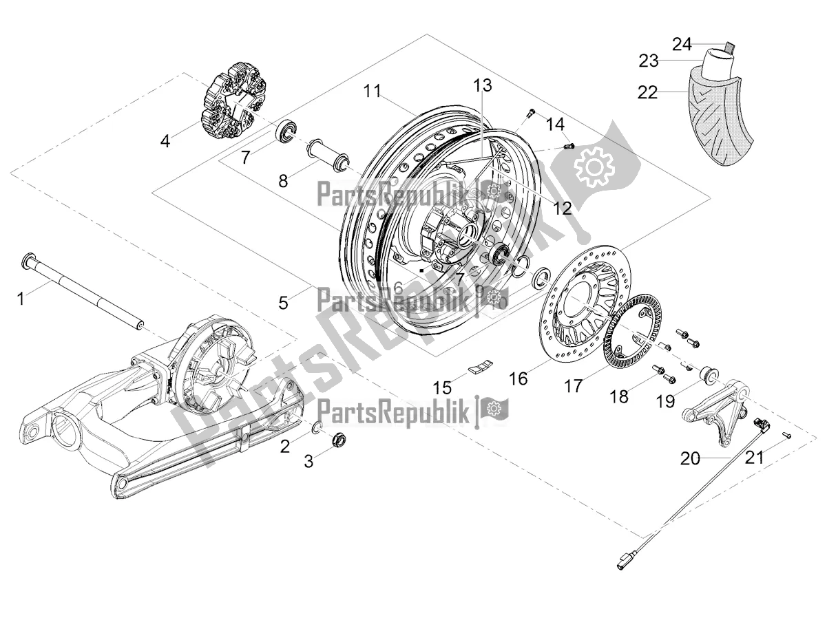 Toutes les pièces pour le Roue Arrière du Moto-Guzzi V7 Special 850 2022