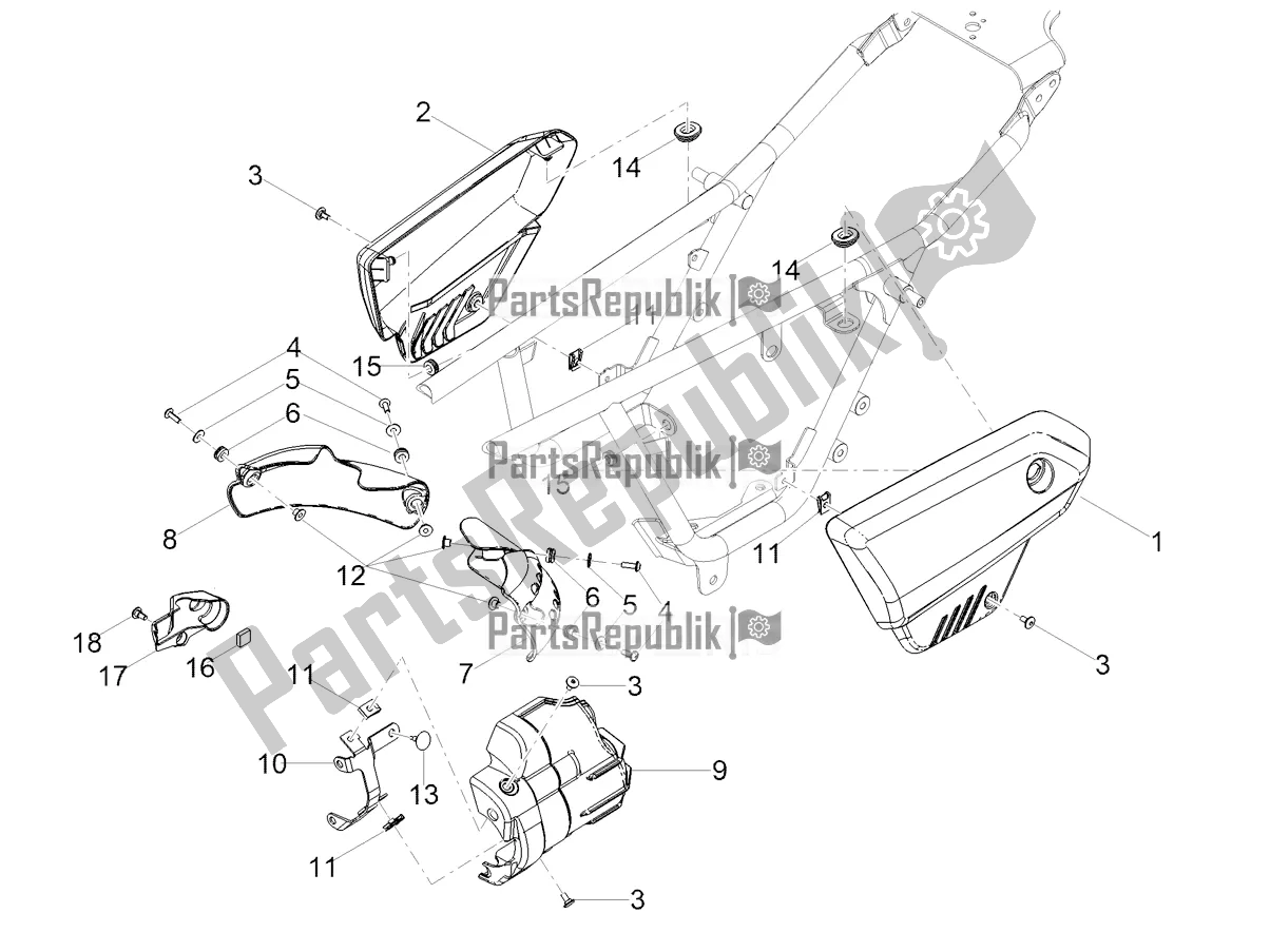 Toutes les pièces pour le Corps Central du Moto-Guzzi V7 Special 850 Apac 2021