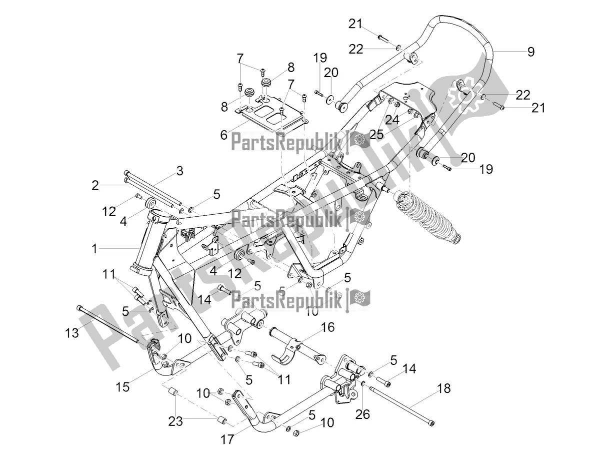 Toutes les pièces pour le Cadre du Moto-Guzzi V7 Special 850 Apac 2021