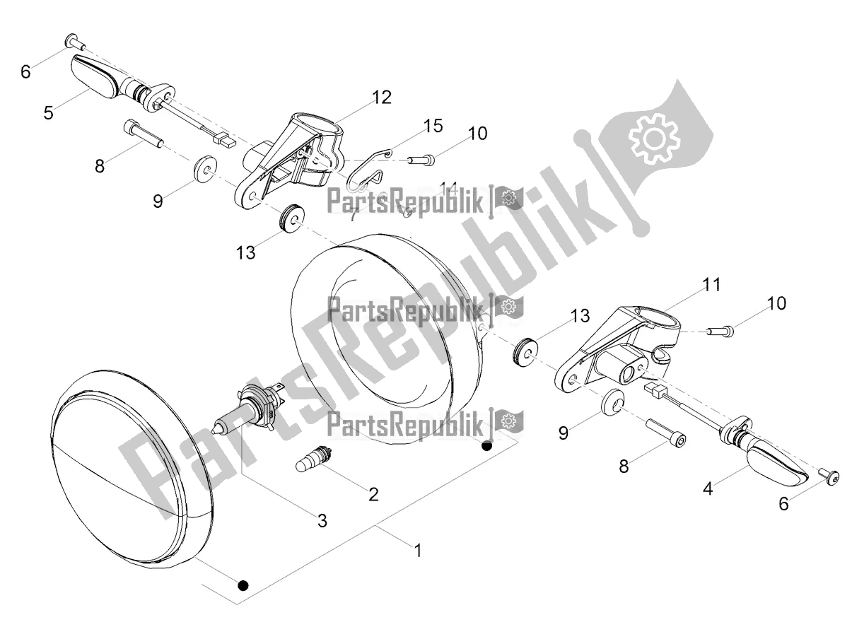 Toutes les pièces pour le Feux Avant du Moto-Guzzi V7 Special 850 Apac 2021