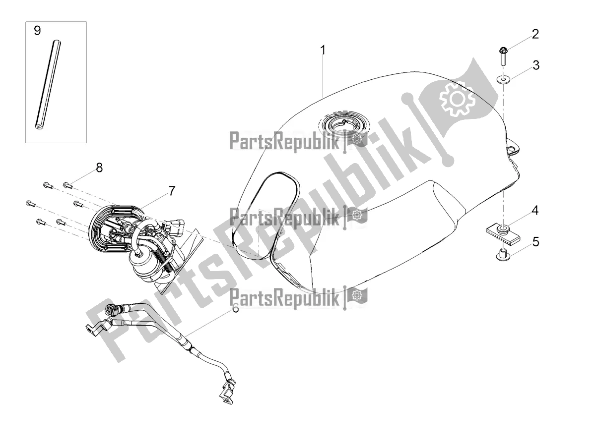 Todas as partes de Tanque De Combustível do Moto-Guzzi V7 Special 850 Apac 2021