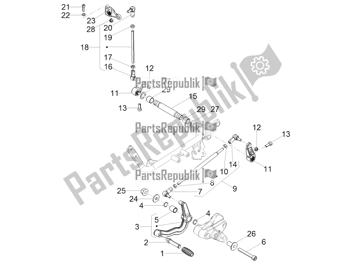 Toutes les pièces pour le Levier du Moto-Guzzi V7 Special 850 Apac 2021