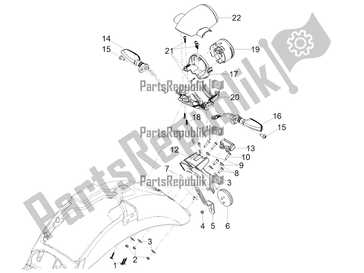 Todas las partes para Luces Traseras de Moto-Guzzi V7 Special 850 Apac 2021
