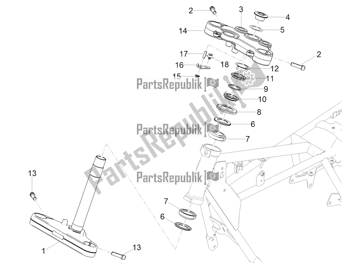 All parts for the Steering of the Moto-Guzzi V7 Special 850 Apac 2021