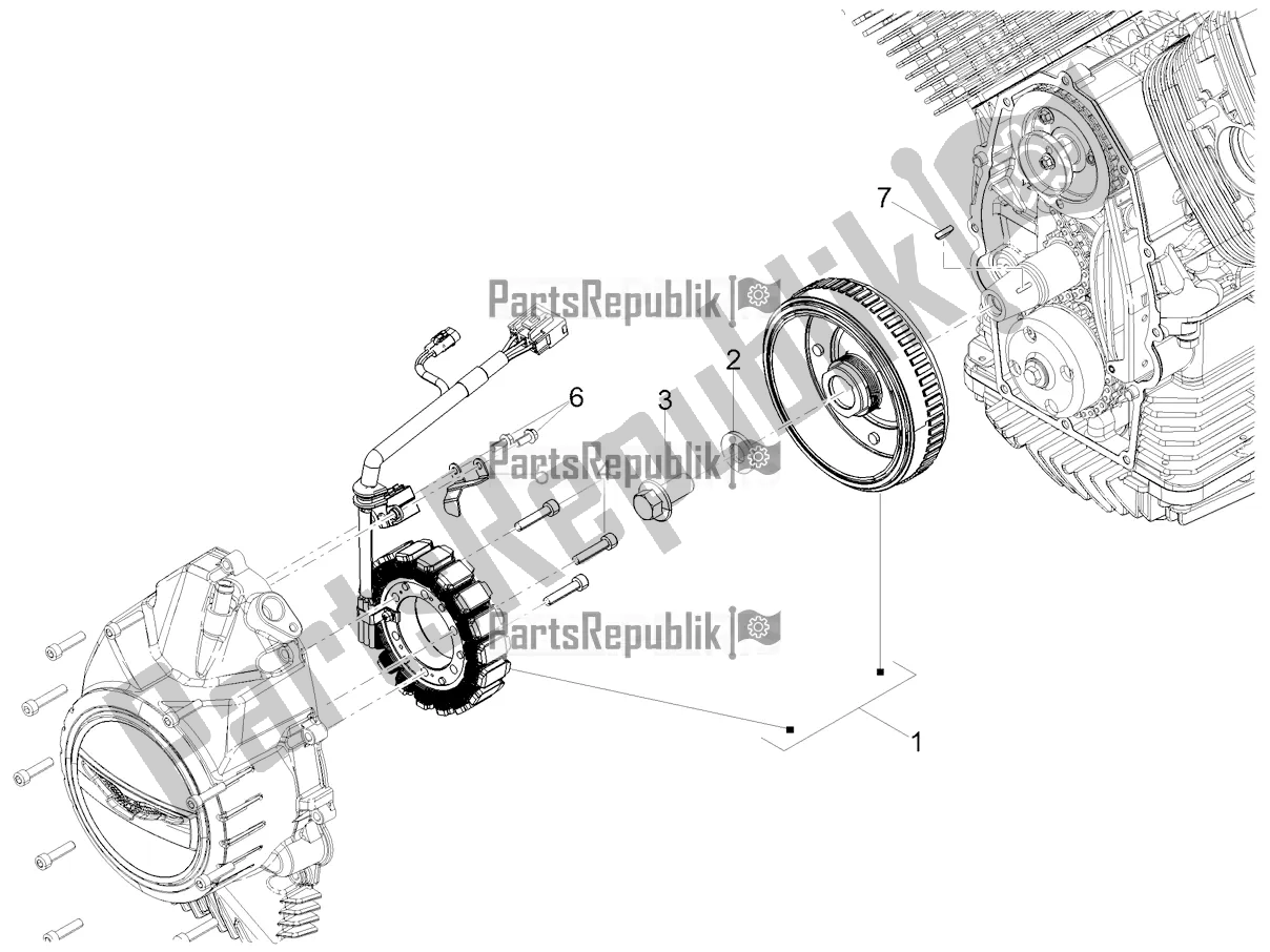 Todas las partes para Cdi Magneto Assy / Unidad De Encendido de Moto-Guzzi V7 Special 850 Apac 2022