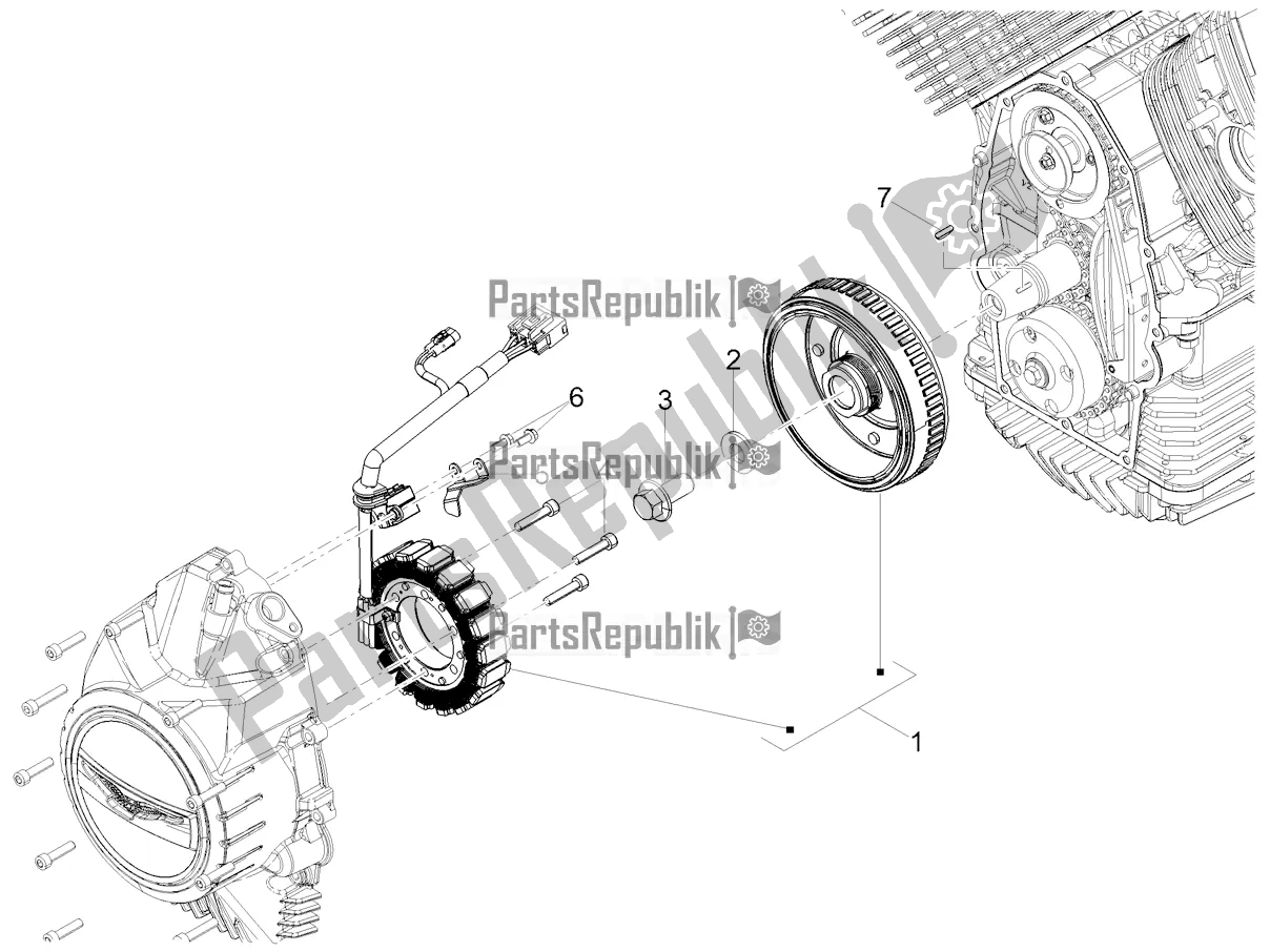 Tutte le parti per il Cdi Magneto Assy / Unità Di Accensione del Moto-Guzzi V7 Special 850 Apac 2022