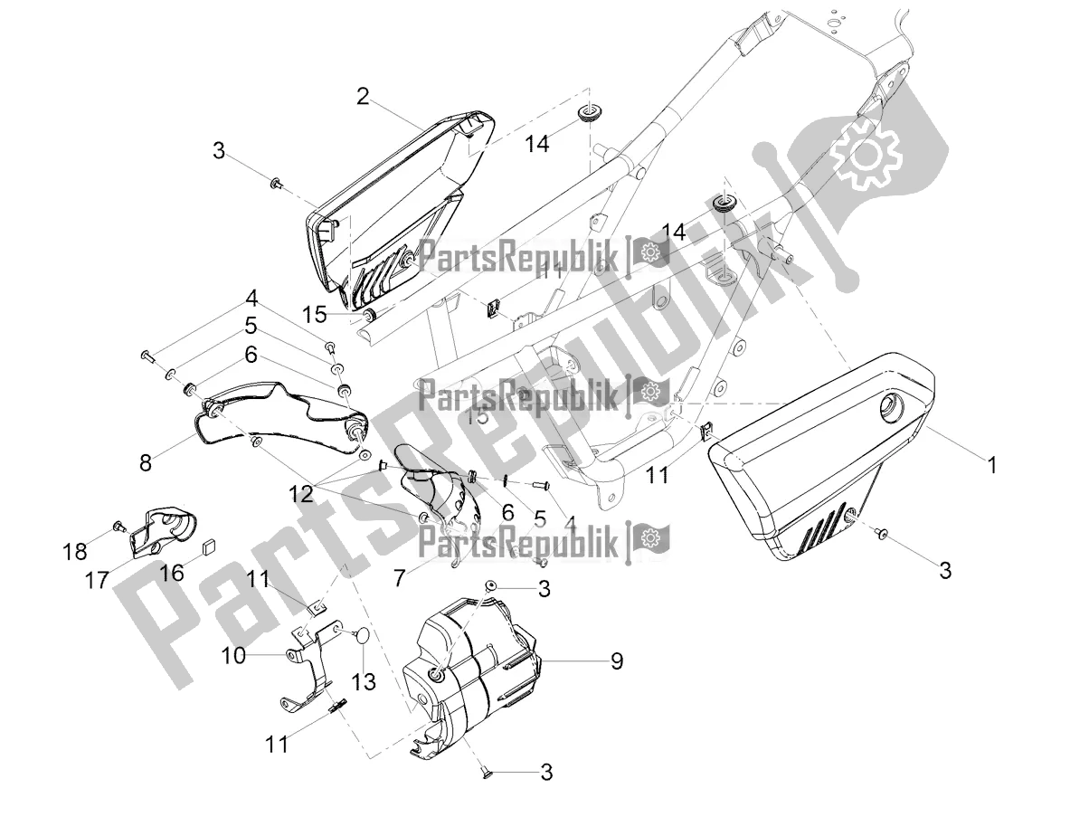 Toutes les pièces pour le Corps Central du Moto-Guzzi V7 Special 850 Apac 2022