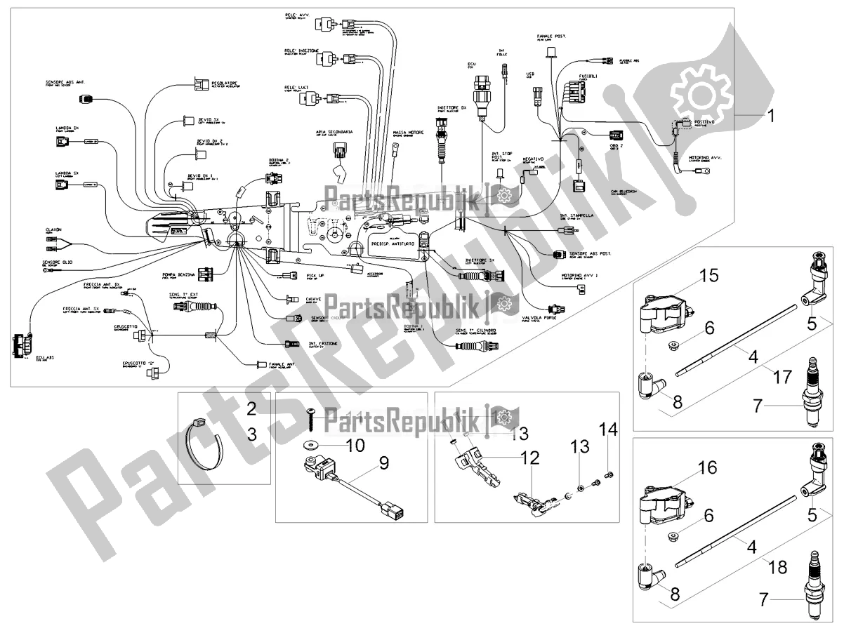 Todas las partes para Sistema Electrico Central de Moto-Guzzi V7 Special 850 Apac 2022