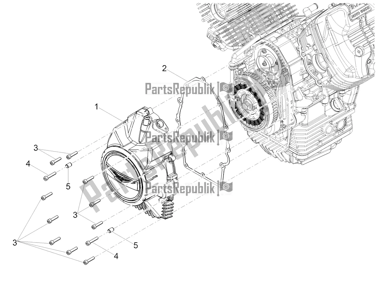 Toutes les pièces pour le Couvercle De Volant du Moto-Guzzi V7 Special 850 Apac 2022