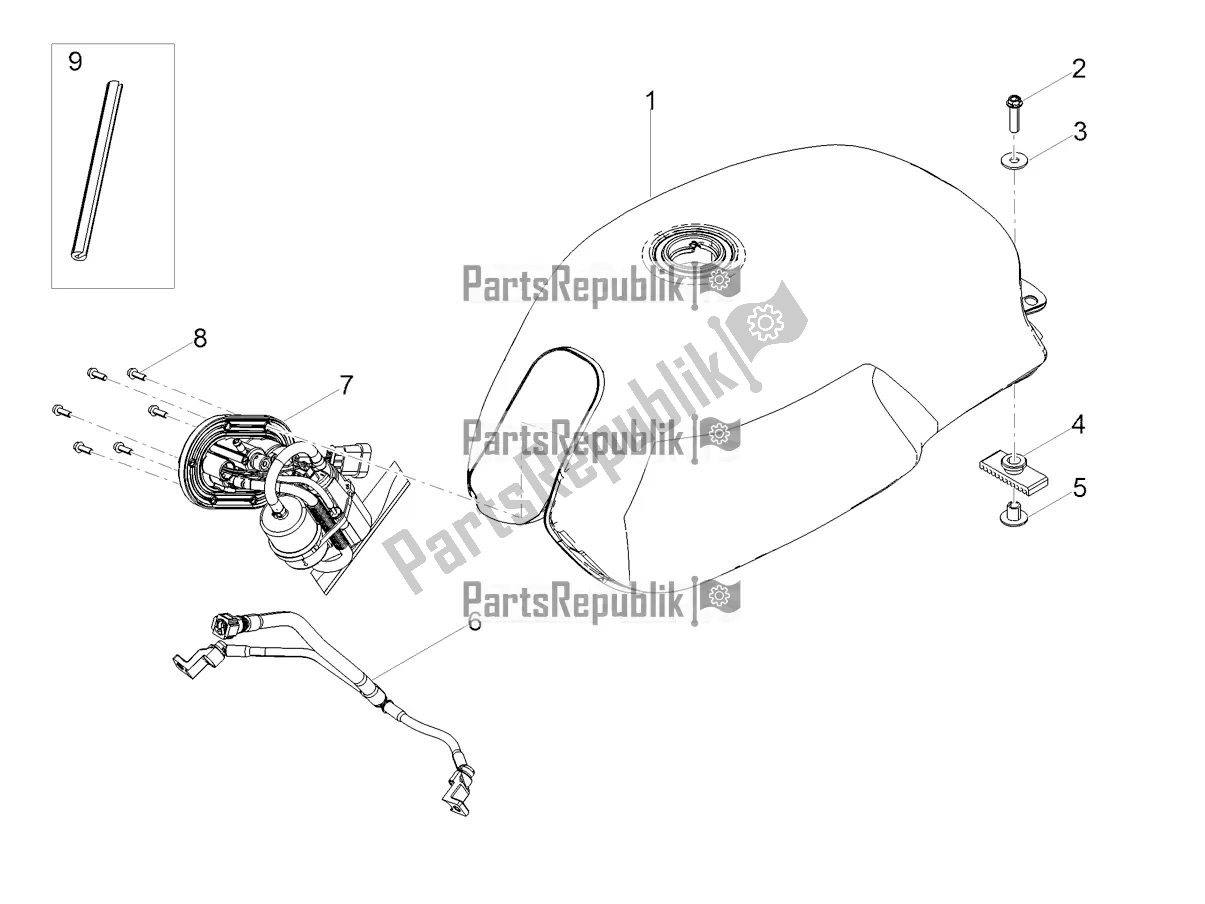 Tutte le parti per il Serbatoio Di Carburante del Moto-Guzzi V7 Special 850 Apac 2022