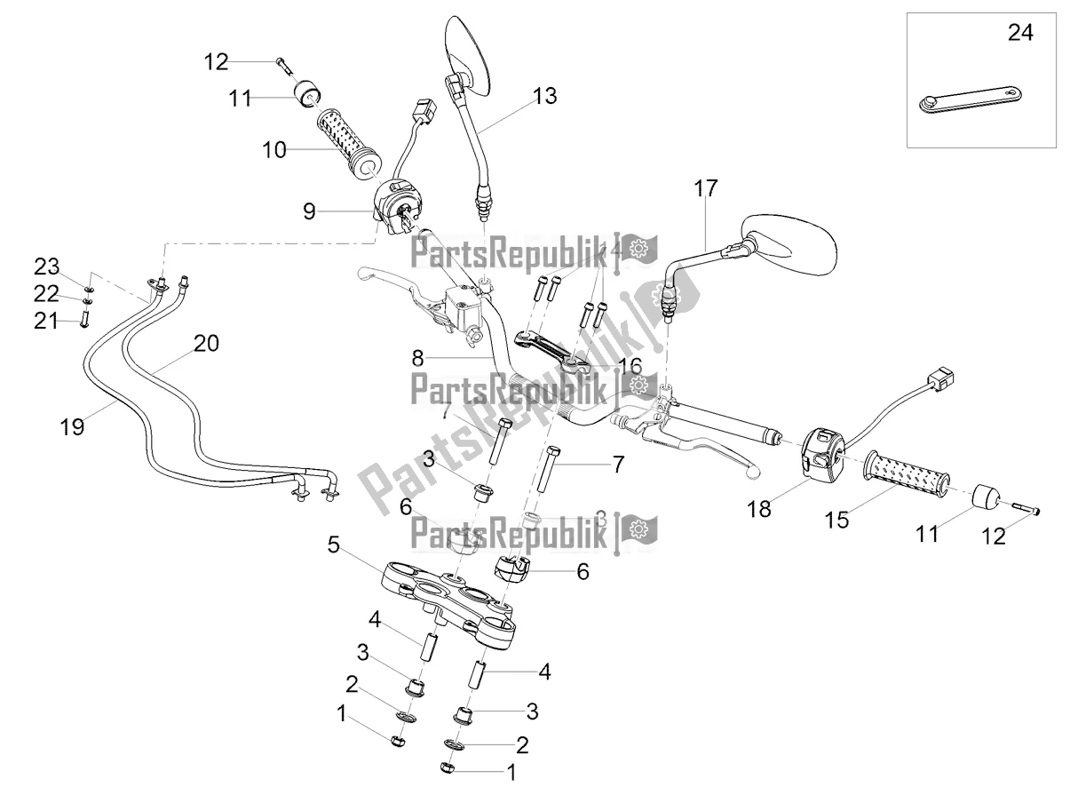 Toutes les pièces pour le Guidon - Commandes du Moto-Guzzi V7 Special 850 Apac 2022