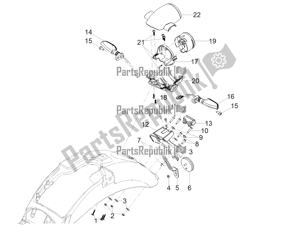 Toutes les pièces pour le Feux Arrière du Moto-Guzzi V7 Special 850 Apac 2022