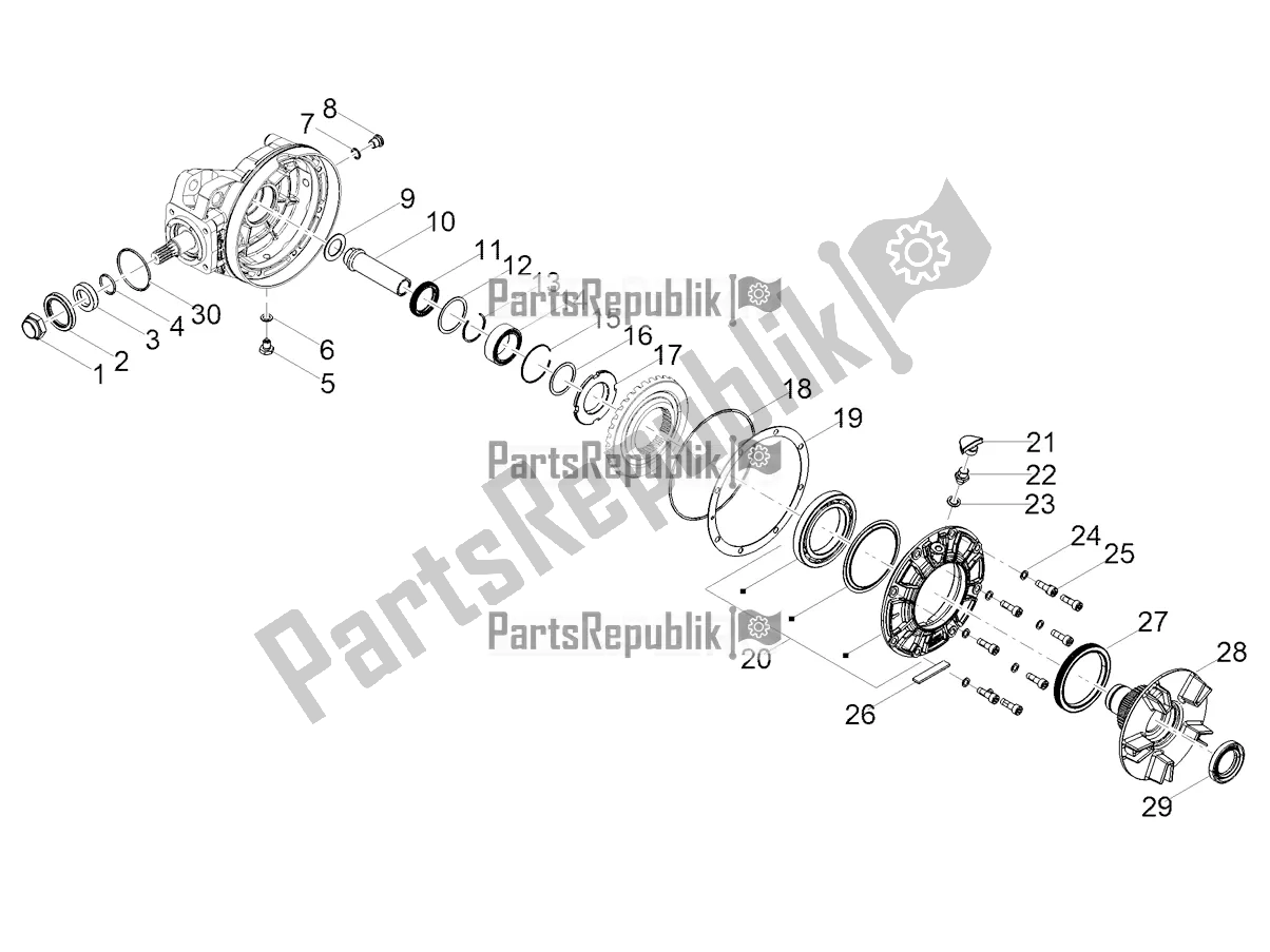 Todas las partes para Transmisión Trasera / Componentes de Moto-Guzzi V7 Special 850 Apac 2022