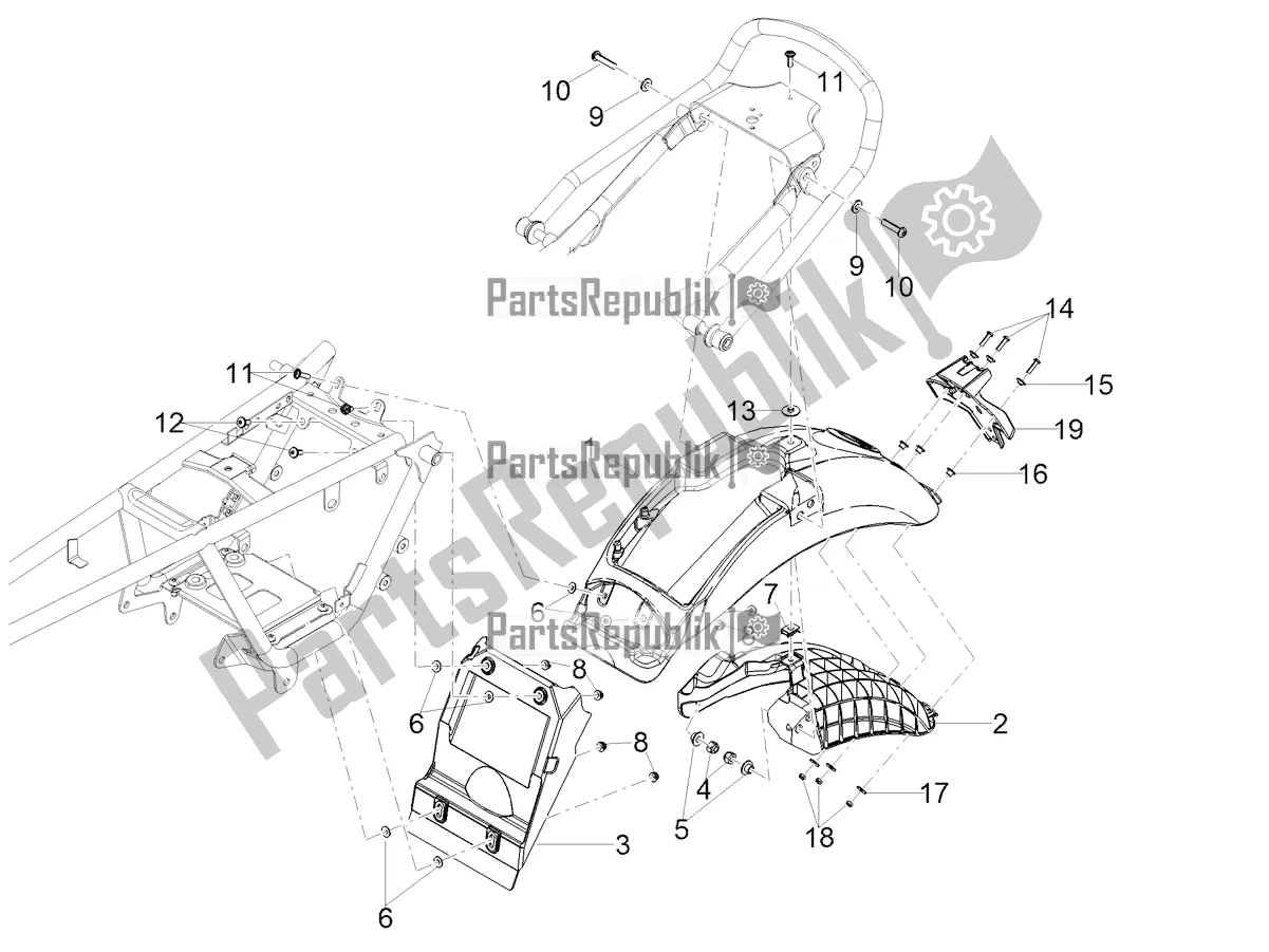 Tutte le parti per il Parafango Posteriore del Moto-Guzzi V7 Special 850 USA 2021