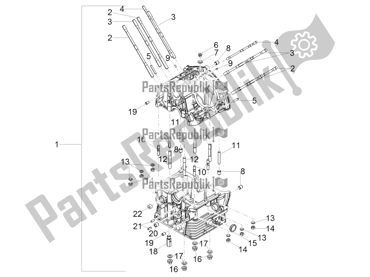 Tutte le parti per il Carter I del Moto-Guzzi V7 Special 850 USA 2022