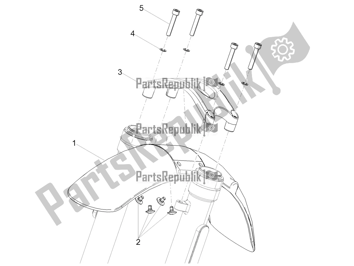 Tutte le parti per il Parafango Anteriore-colonna del Moto-Guzzi V7 Special 850 USA 2022