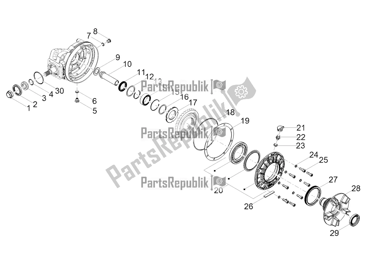 Tutte le parti per il Trasmissione / Componenti Posteriori del Moto-Guzzi V7 Special 850 USA 2022