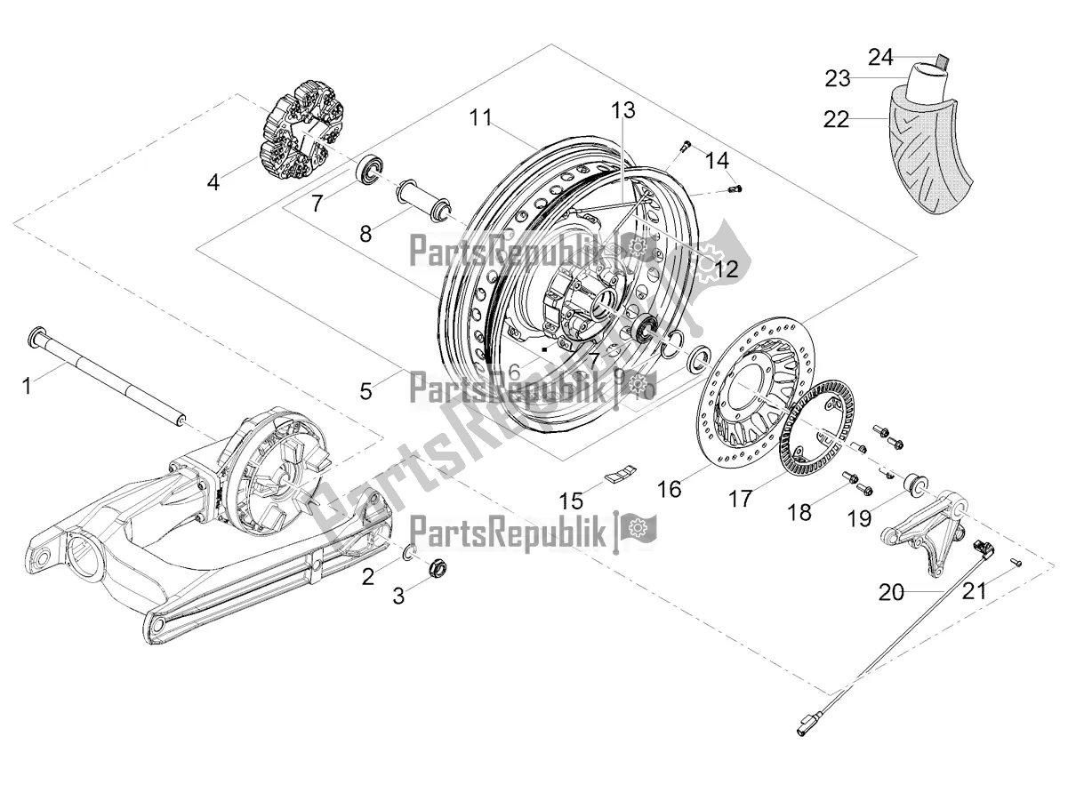 Todas las partes para Rueda Trasera de Moto-Guzzi V7 Special 850 USA 2022