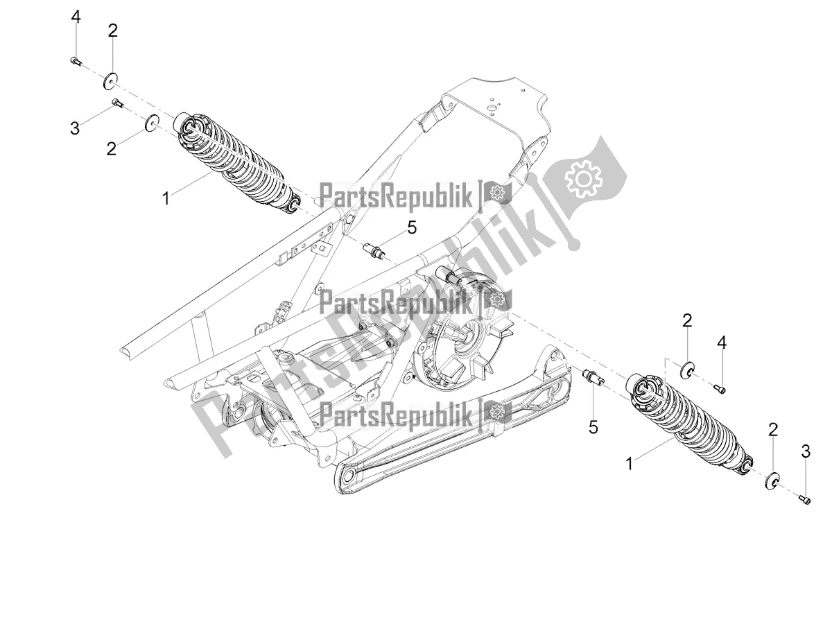 All parts for the Shock Absorber of the Moto-Guzzi V7 Special 850 USA 2022