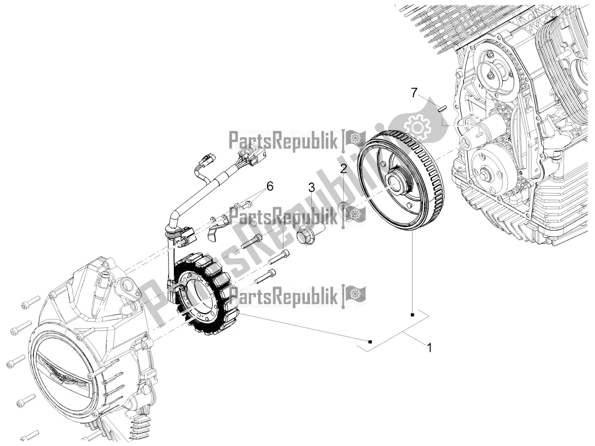 Todas las partes para Cdi Magneto Assy / Unidad De Encendido de Moto-Guzzi V7 Stone 850 2021