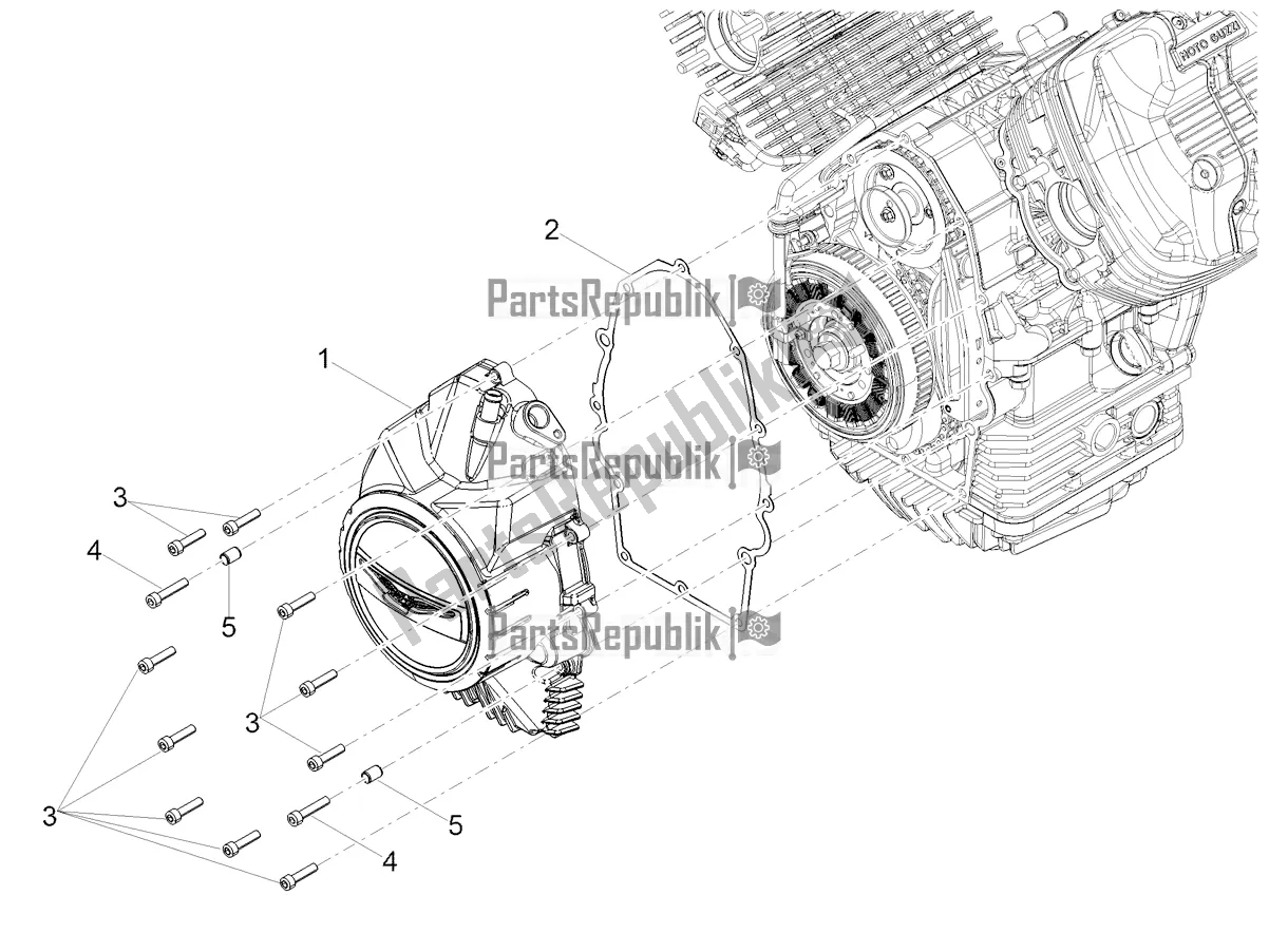 Toutes les pièces pour le Couvercle De Volant du Moto-Guzzi V7 Stone 850 2021