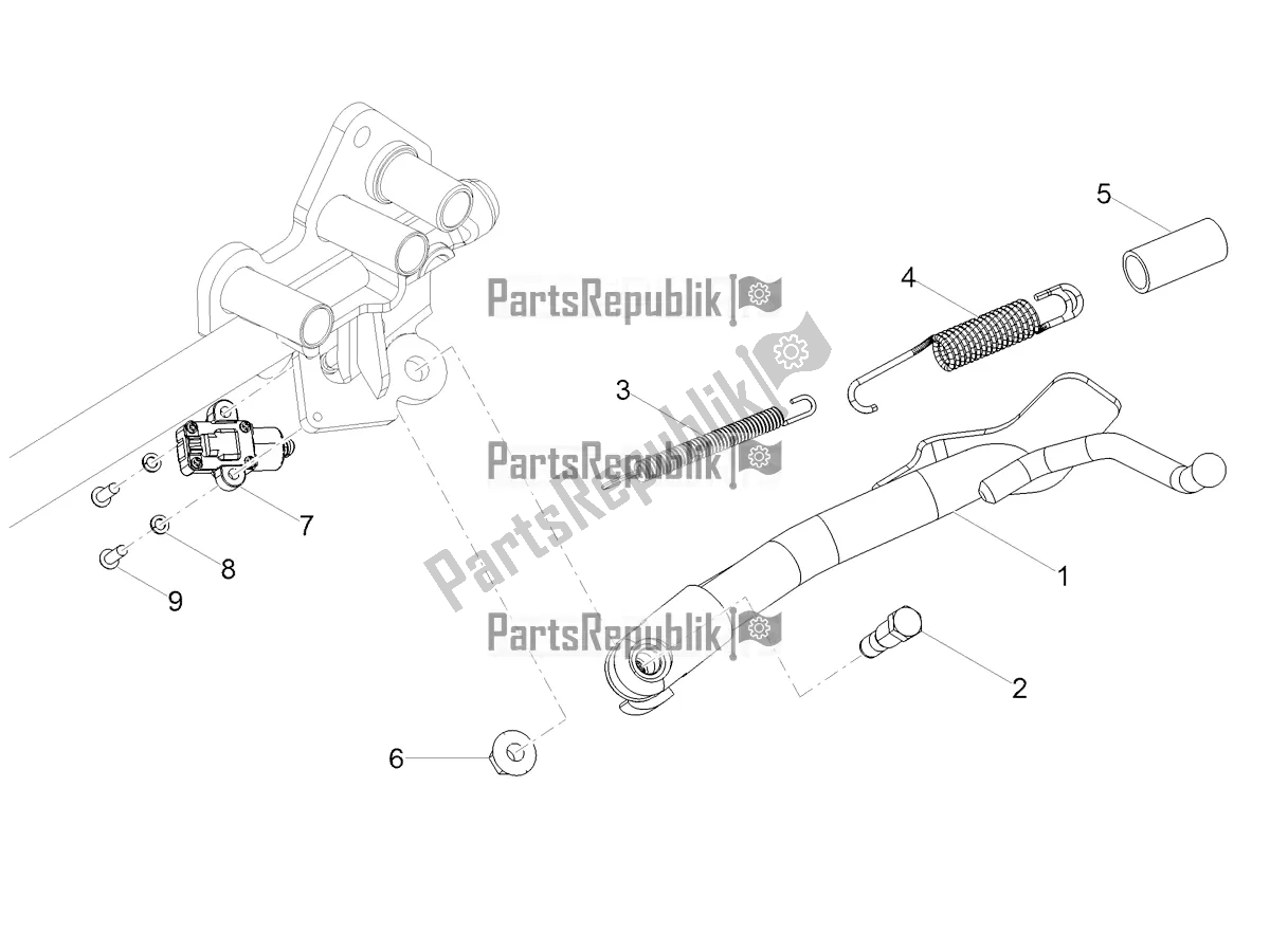 Todas las partes para Soporte Central de Moto-Guzzi V7 Stone 850 2022