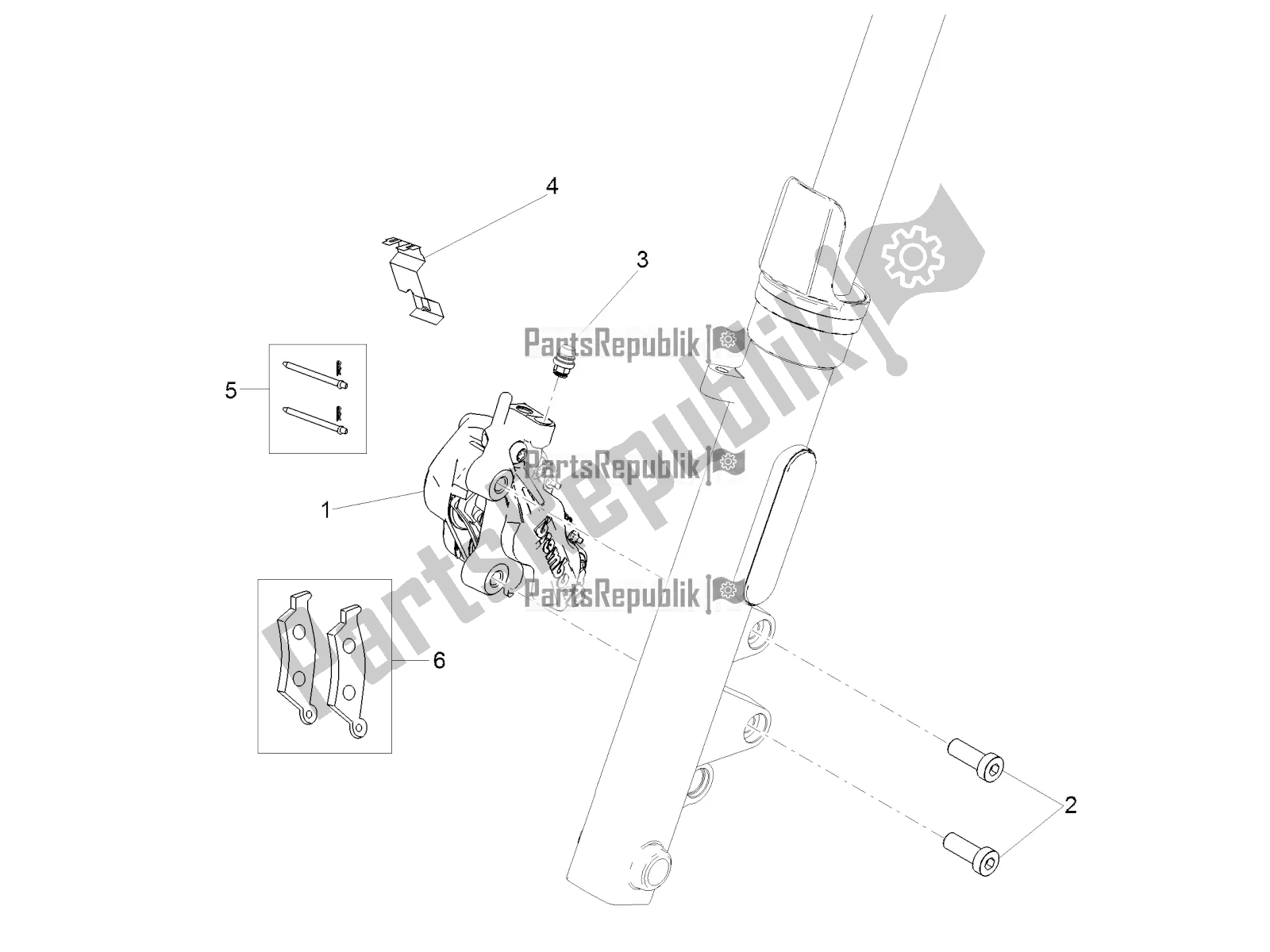 Tutte le parti per il Pinza Freno Anteriore del Moto-Guzzi V7 Stone 850 2022