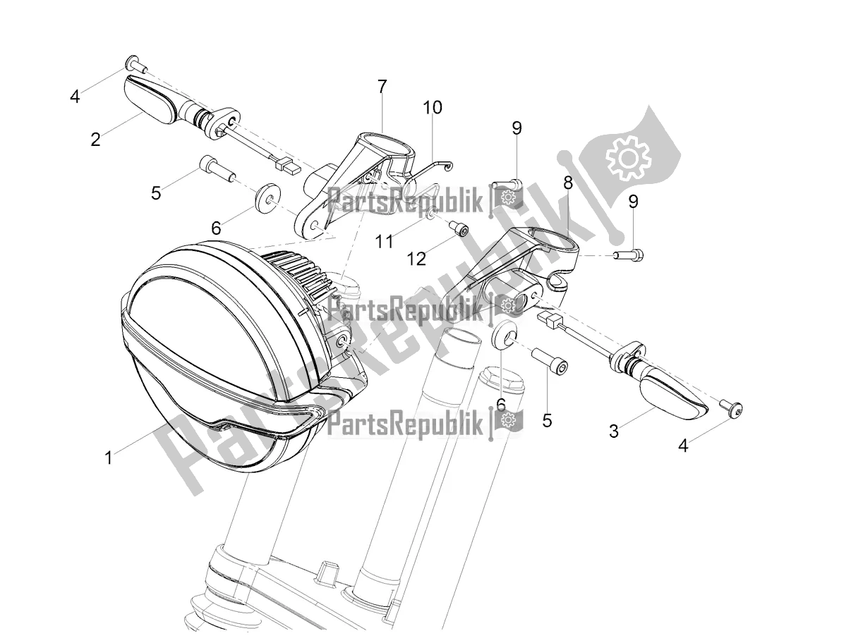 Todas las partes para Luces Delanteras de Moto-Guzzi V7 Stone 850 2022