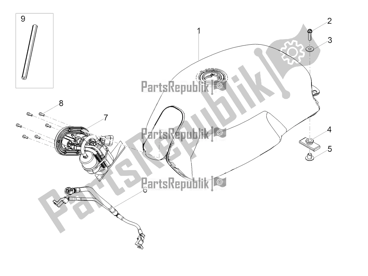 Todas las partes para Depósito De Combustible de Moto-Guzzi V7 Stone 850 2022