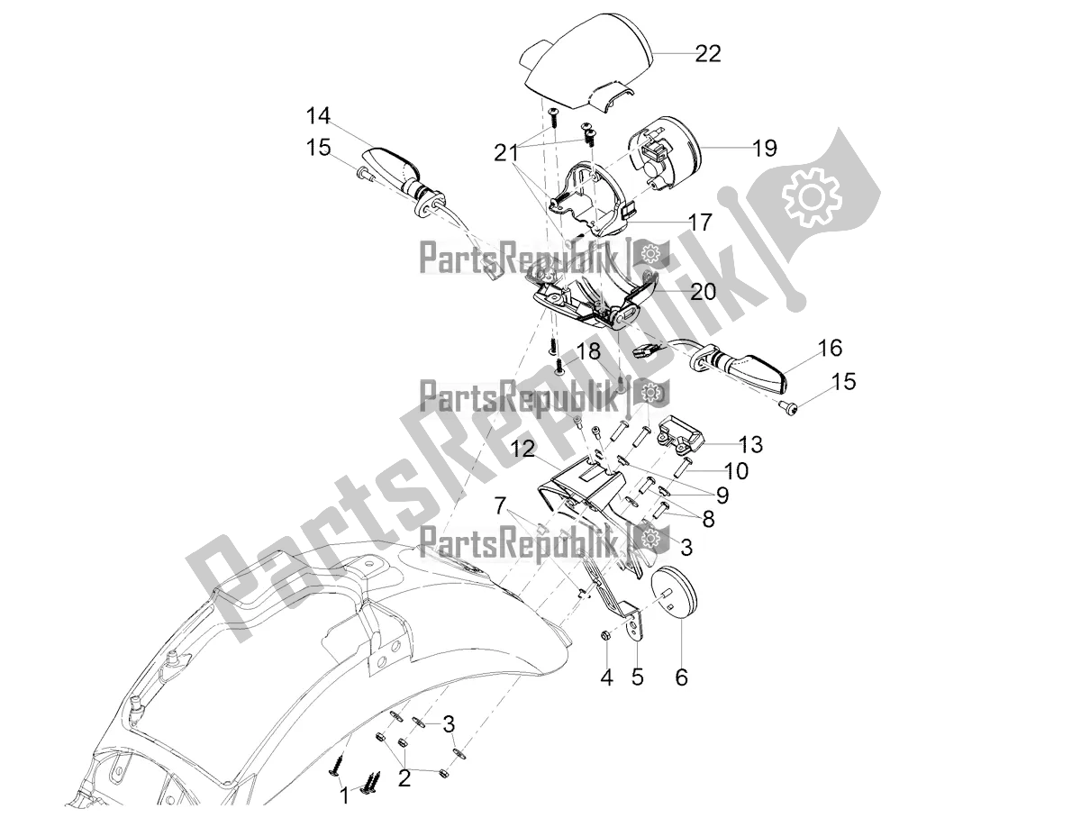 Tutte le parti per il Luci Posteriori del Moto-Guzzi V7 Stone 850 2022