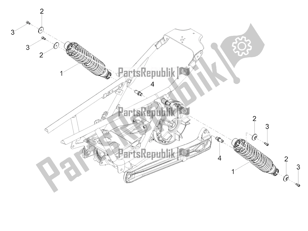 Todas las partes para Amortiguador de Moto-Guzzi V7 Stone 850 2022