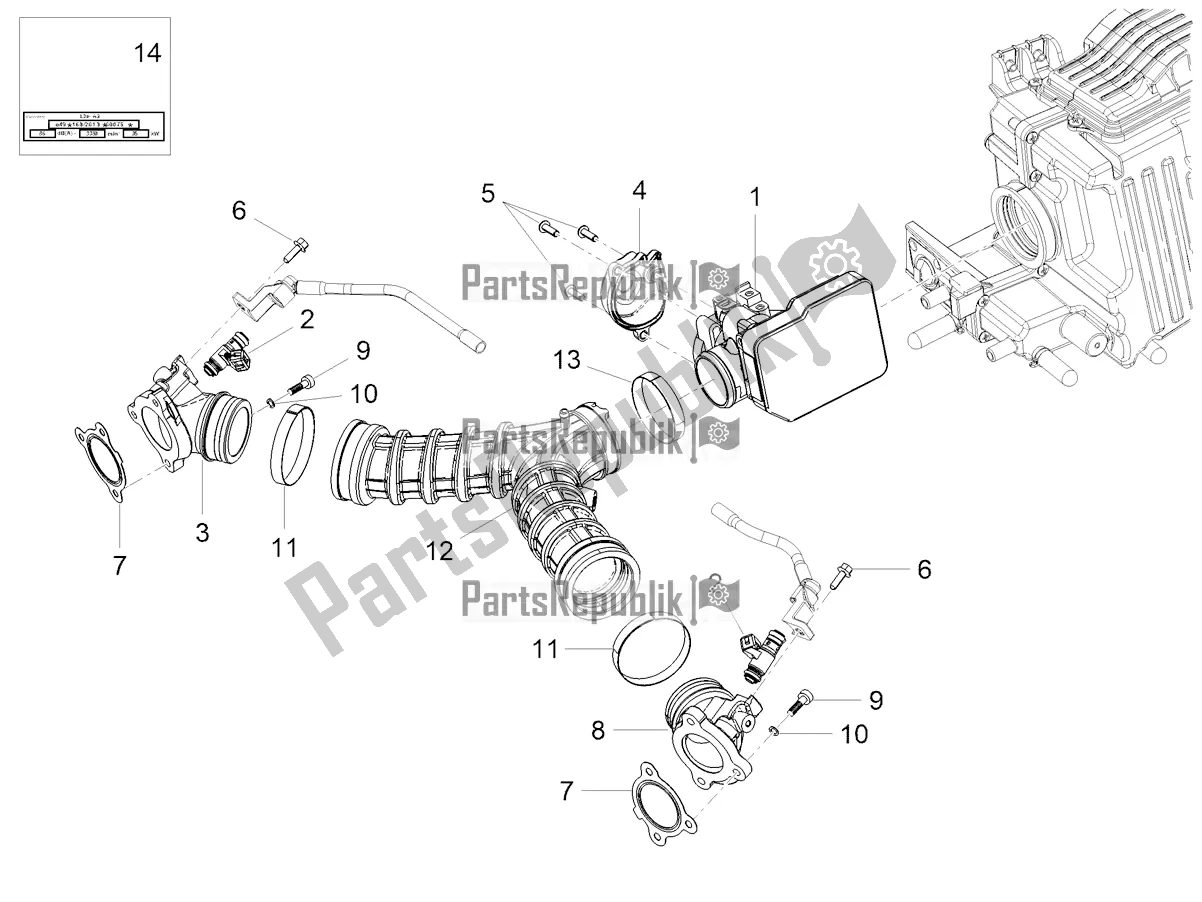 Todas las partes para Cuerpo Del Acelerador de Moto-Guzzi V7 Stone 850 2022