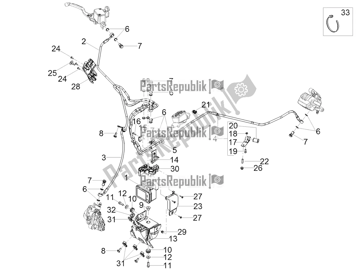 Todas as partes de Sistema De Freio Abs do Moto-Guzzi V7 Stone 850 Apac 2021