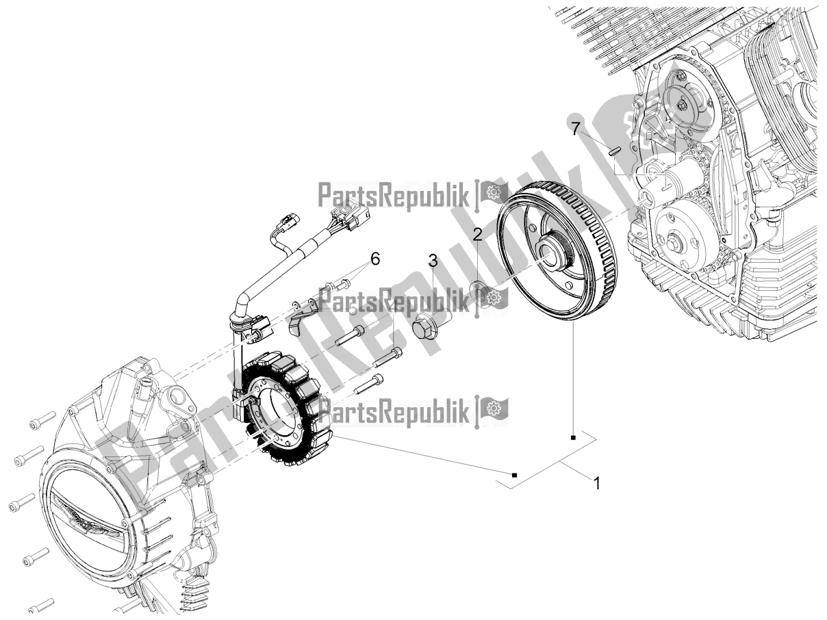 Toutes les pièces pour le Unité Magnéto Assy / Allumage Cdi du Moto-Guzzi V7 Stone 850 Apac 2021