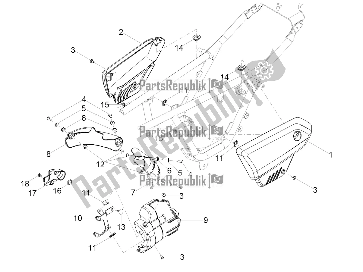 Tutte le parti per il Corpo Centrale del Moto-Guzzi V7 Stone 850 Apac 2021