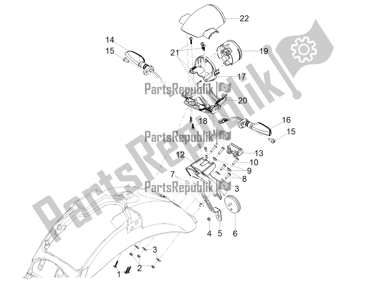 Toutes les pièces pour le Feux Arrière du Moto-Guzzi V7 Stone 850 Apac 2021