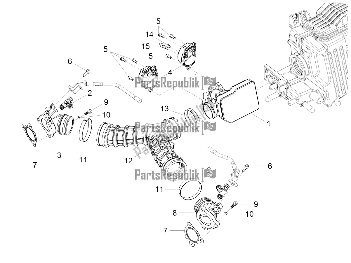 Todas as partes de Corpo Do Acelerador do Moto-Guzzi V7 Stone 850 Apac 2022