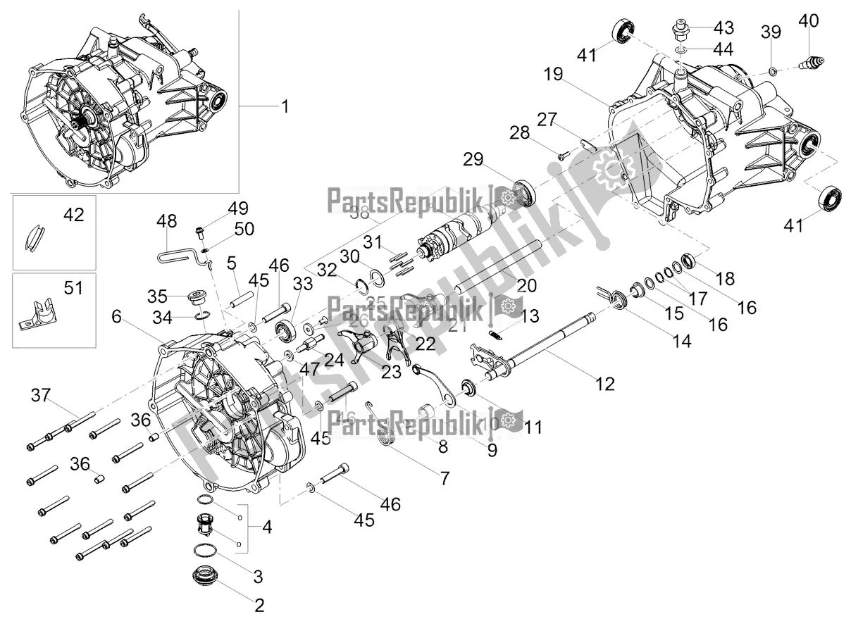 Toutes les pièces pour le Boîte De Vitesses / Sélecteur / Came De Changement De Vitesse du Moto-Guzzi V7 Stone 850 USA 2021